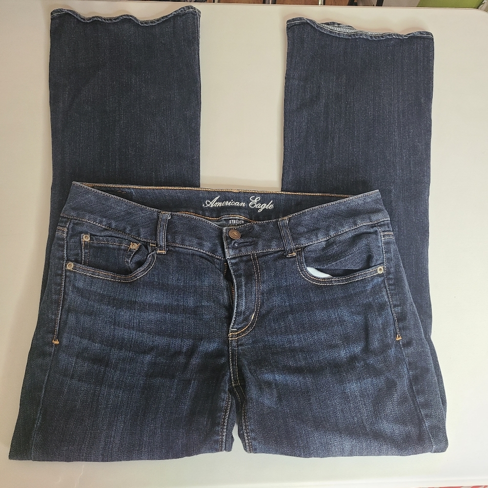 AEO jeans stretch artist dark wash size 12